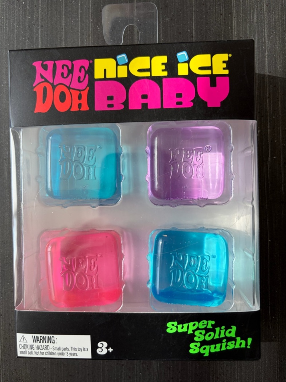 Nee Doh Nice Ice Baby Kids Squish Toy - Assorted Blue, Pink, Purple